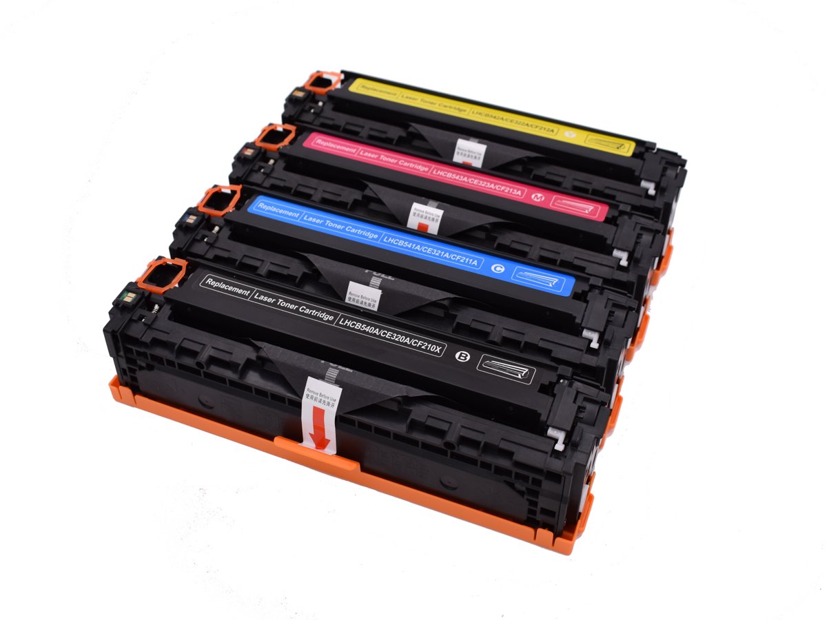 KATRIZ® huismerk toner  CB540A/CE320/CF210XBK + CB541A/CE321/CF211C + HT-CB542A/CE322/CF212Y + HT-CB543A/CE323/CF213M| （4 stuks)